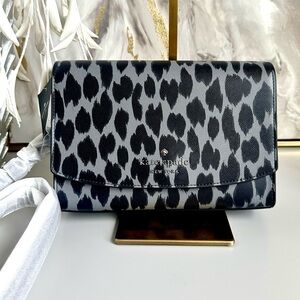 NWT Kate Spade Carson Convertible Crossbody Saffiano Spotted Animal Printed